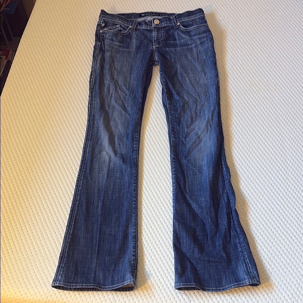 Rock & Republic Blue Flare Wide Leg Jeans